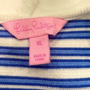 Lilly Pulitzer blue and white stripe cotton dress